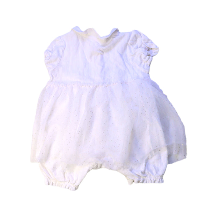 A White Short Sleeve Rompers from Balabala in size 6-12M for girl. (Back View)