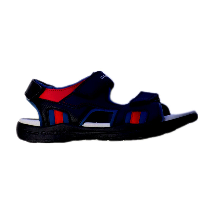 A Black Sandals from Geox in size 9Y for boy. (Front View)