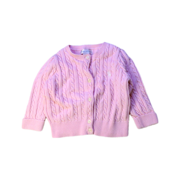 A Pink Cardigans from Ralph Lauren in size 3-6M for girl. (Front View)