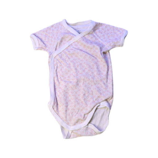 A Pink Short Sleeve Bodysuits from Petit Bateau in size 3-6M for girl. (Front View)