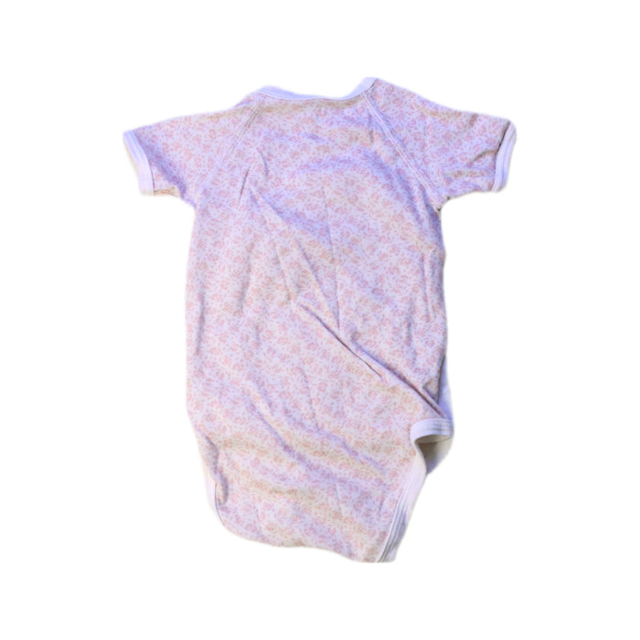 A Pink Short Sleeve Bodysuits from Petit Bateau in size 3-6M for girl. (Back View)