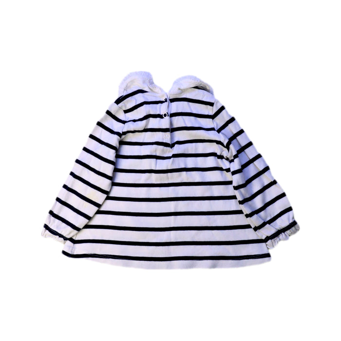 A White Long Sleeve Tops from Petit Bateau in size 6-12M for girl. (Back View)