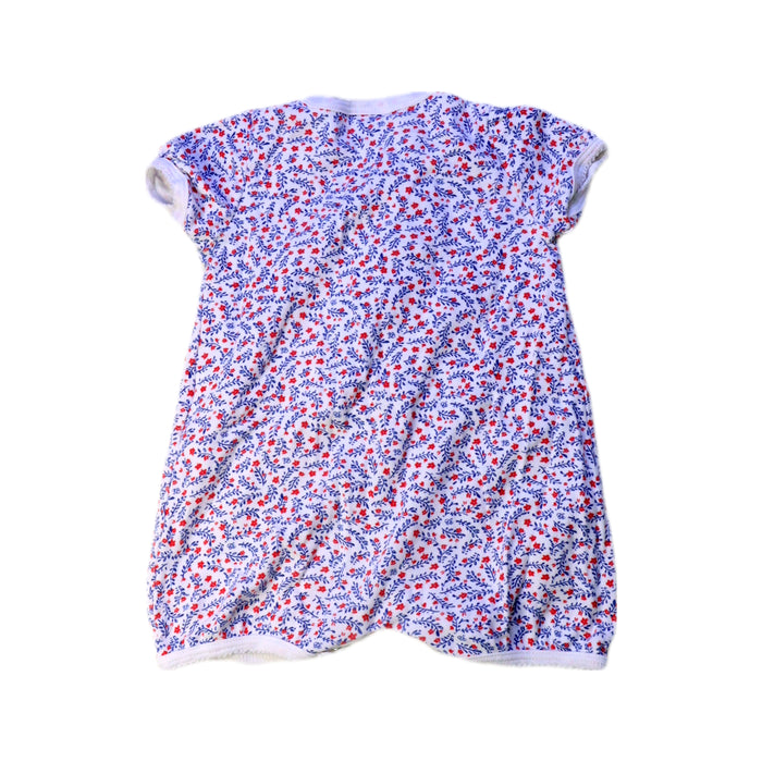 A White Short Sleeve Rompers from Petit Bateau in size 0-3M for girl. (Back View)