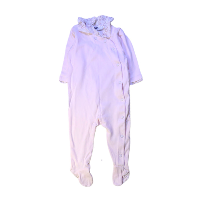A White Onesies from Dior in size 3-6M for girl. (Front View)