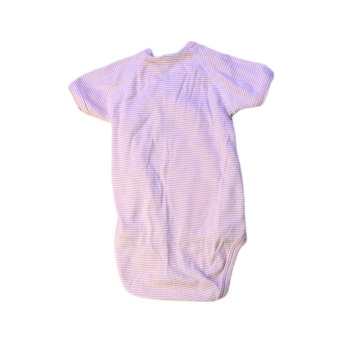 A Pink Short Sleeve Bodysuits from Petit Bateau in size 0-3M for girl. (Back View)