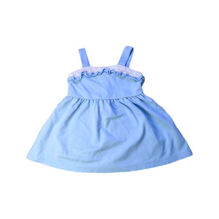 A Blue Sleeveless Dresses from Janie & Jack in size 12-18M for girl. (Front View)