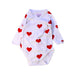A Red Long Sleeve Bodysuits from Petit Bateau in size 0-3M for girl. (Front View)