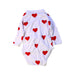 A Red Long Sleeve Bodysuits from Petit Bateau in size 0-3M for girl. (Back View)