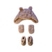A Beige Booties from UGG in size Newborn for neutral. (Front View)