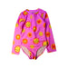 A Pink Rash Guards from Tea in size 7Y for girl. (Front View)