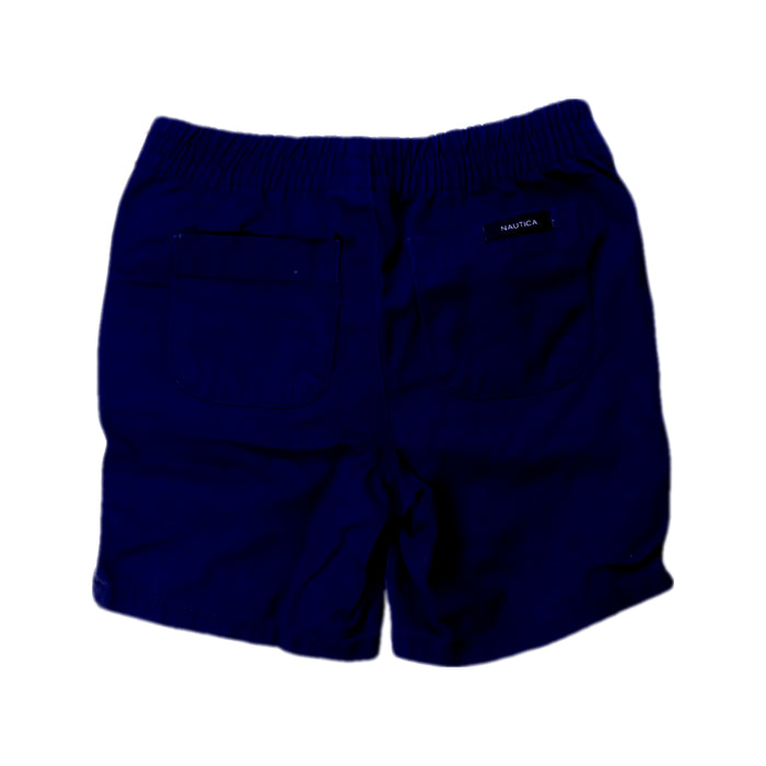 A Navy Shorts from Nautica in size 2T for boy. (Back View)