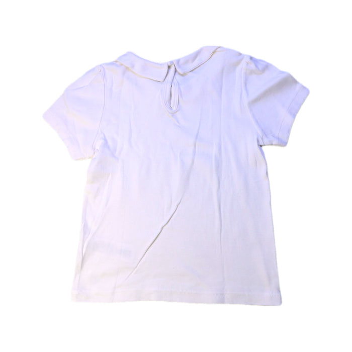 A White Short Sleeve Tops from Petit Bateau in size 6T for girl. (Back View)