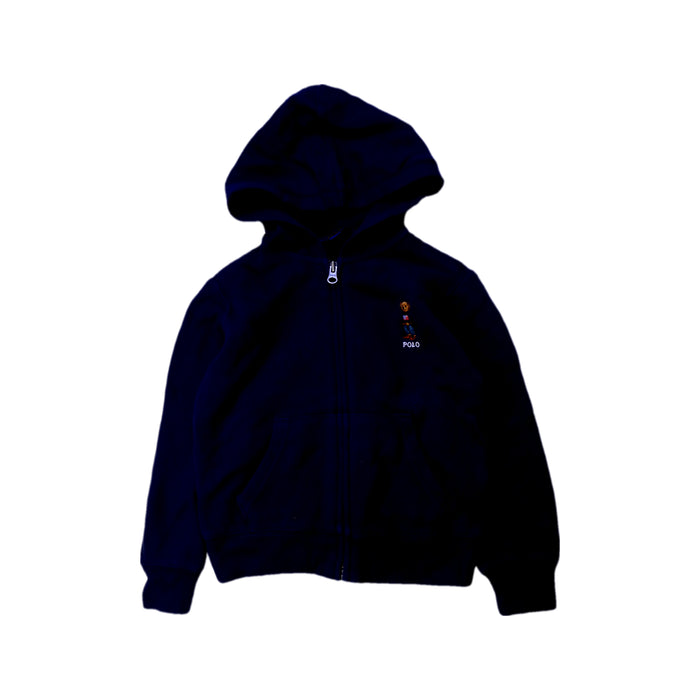 A Navy Zippered Sweatshirts from Polo Ralph Lauren in size 4T for boy. (Front View)