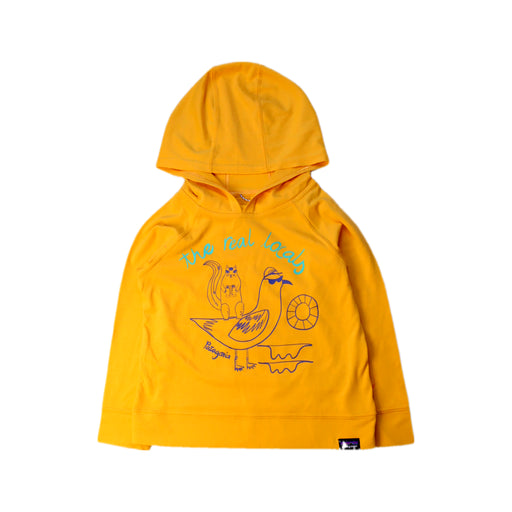 A Yellow Hooded Sweatshirts from Patagonia in size 2T for neutral. (Front View)