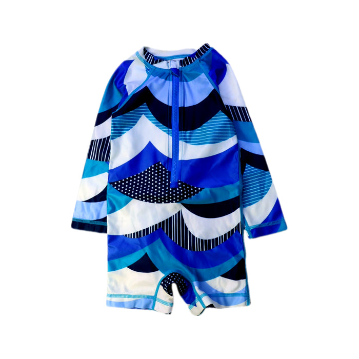 A Blue Rash Guards from Tea in size 12-18M for girl. (Front View)