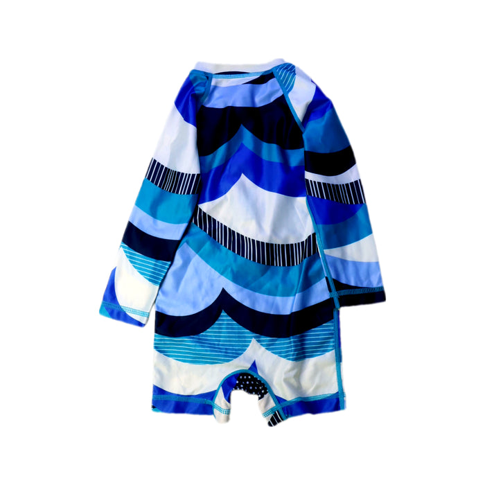 A Blue Rash Guards from Tea in size 12-18M for girl. (Back View)