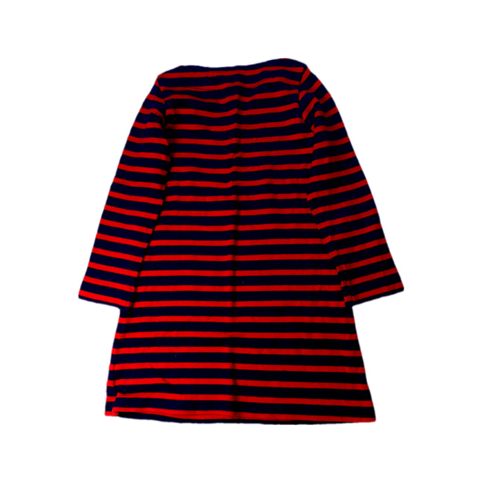 A Red Long Sleeve Dresses from Miki House in size 4T for girl. (Back View)