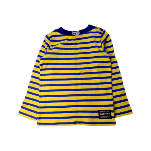 A Blue Long Sleeve T Shirts from Miki House in size 4T for boy. (Front View)