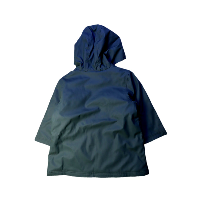 A Navy Rain Jackets from Petit Bateau in size 2T for boy. (Back View)