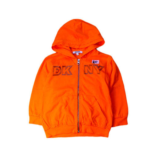 A Orange Hooded Sweatshirts from DKNY in size 3T for neutral. (Front View)