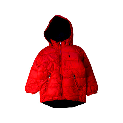 A Red Puffer/Quilted Coats & Outerwear from Polo Ralph Lauren in size 4T for neutral. (Front View)