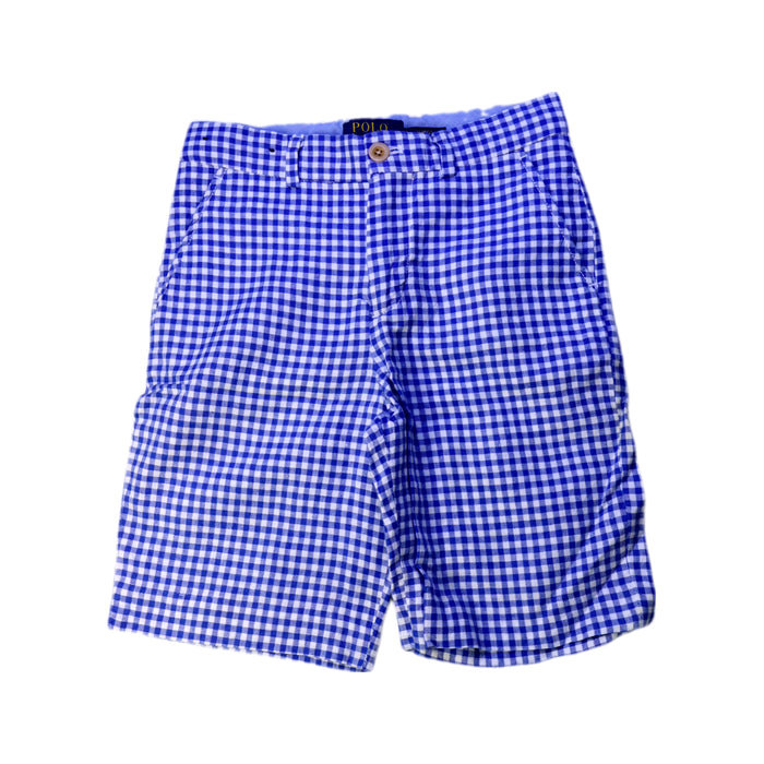 A Blue Shorts from Polo Ralph Lauren in size 7Y for boy. (Front View)