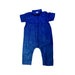 A Blue Short Sleeve Rompers from Seed in size 12-18M for boy. (Front View)