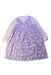A Purple Long Sleeve Dresses from Petit Main in size 5T for girl. (Front View)