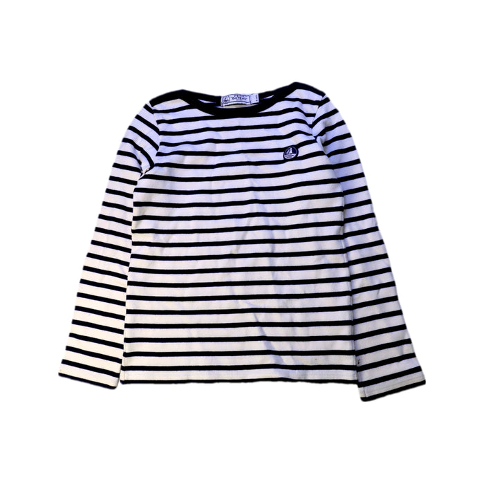 A Navy Long Sleeve T Shirts from Petit Bateau in size 8Y for neutral. (Front View)