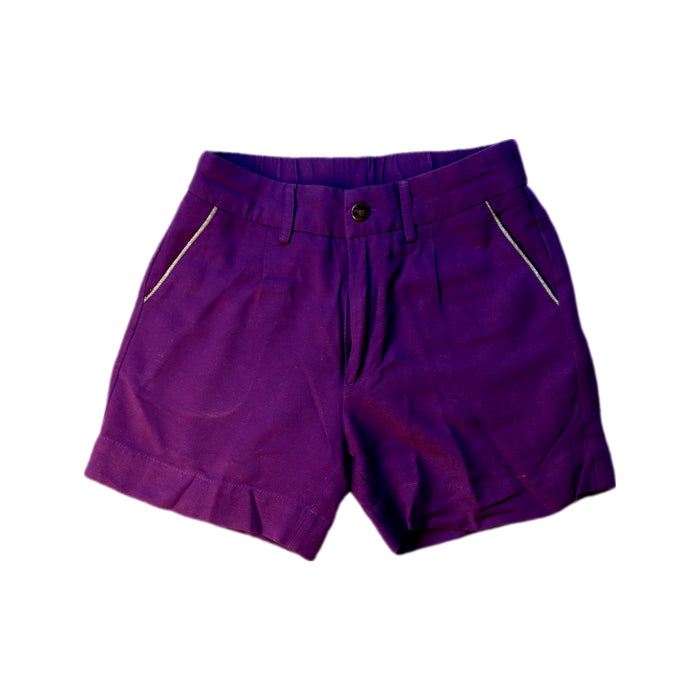 A Purple Shorts from Excuse My French in size 10Y for girl. (Front View)