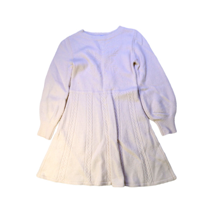 A White Sweater Dresses from Jacadi in size 8Y for girl. (Front View)