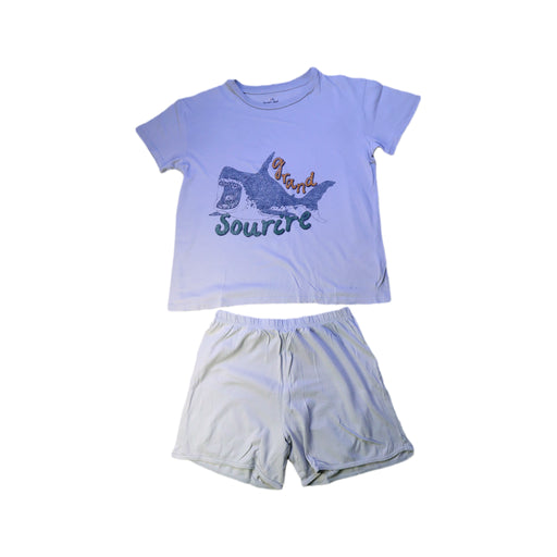 A White Shorts Sets from Konges Sløjd in size 5T for boy. (Front View)