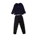 A Navy Pyjama Sets from Petit Bateau in size 6T for boy. (Front View)