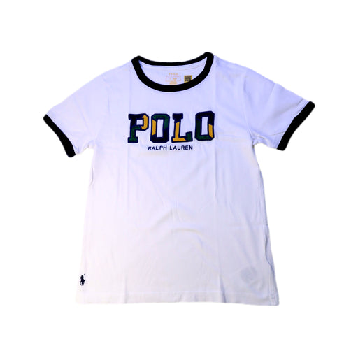A White Short Sleeve T Shirts from Polo Ralph Lauren in size 6T for boy. (Front View)