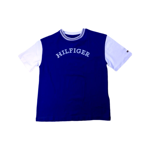 A Blue Short Sleeve T Shirts from Tommy Hilfiger in size 8Y for boy. (Front View)