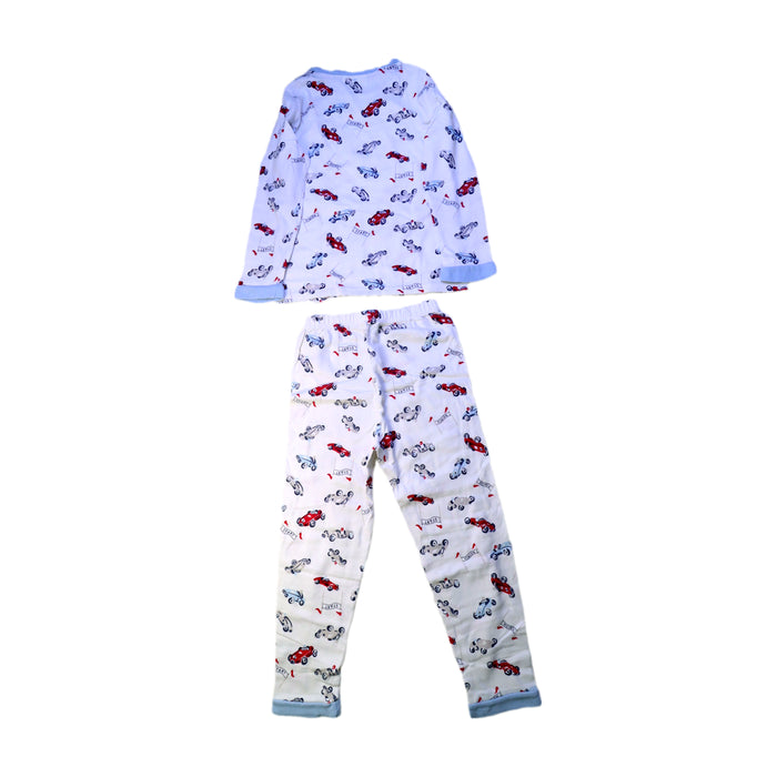 A White Pyjama Sets from The Little White Company in size 4T for boy. (Back View)