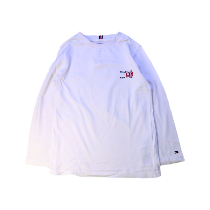 A White Long Sleeve T Shirts from Tommy Hilfiger in size 6T for boy. (Front View)