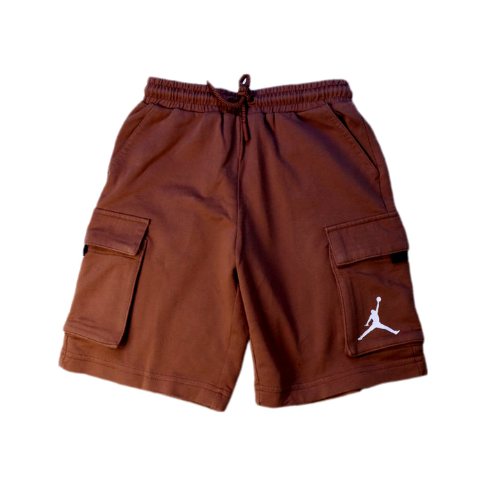 A Brown Shorts from Air Jordan in size 6T for girl. (Front View)