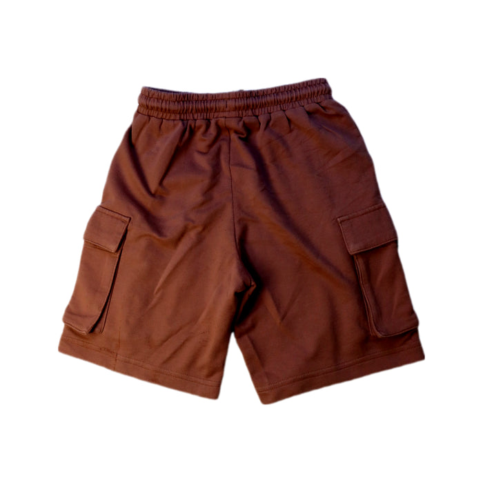 A Brown Shorts from Air Jordan in size 6T for girl. (Back View)