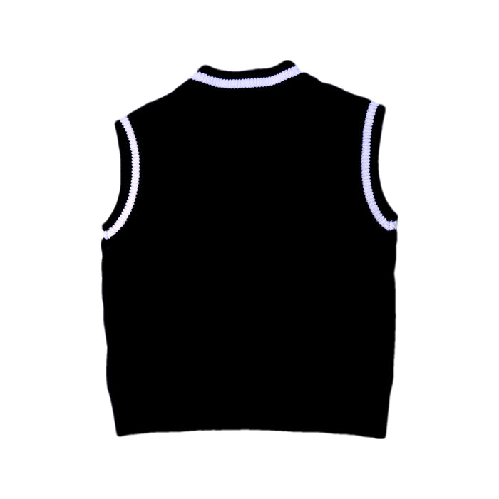 A Black Dress Up Vests from Tommy Hilfiger in size 6T for boy. (Back View)