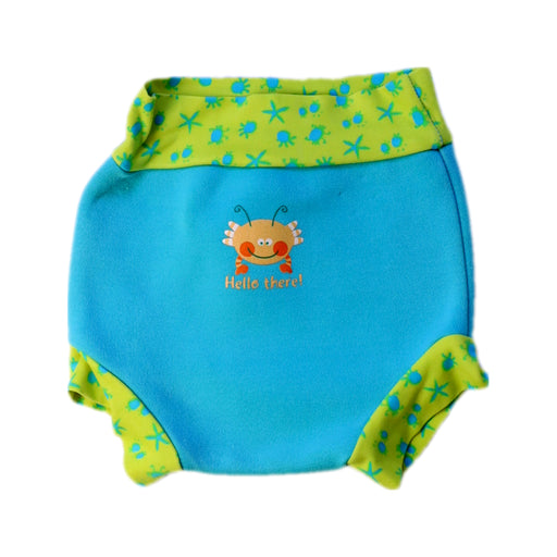 A Blue Swim Diapers from Splash About in size 3-6M for boy. (Front View)