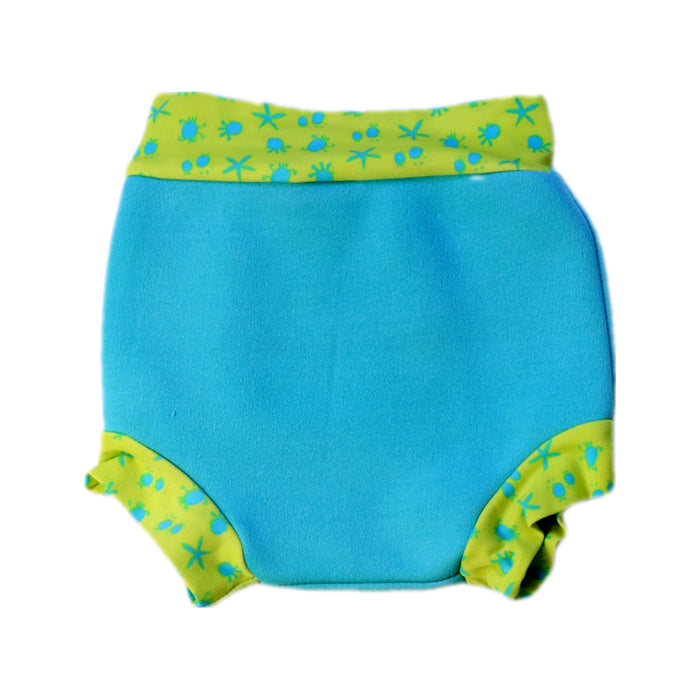 A Blue Swim Diapers from Splash About in size 3-6M for boy. (Back View)