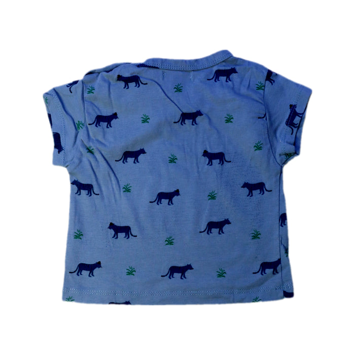 A Blue Short Sleeve T Shirts from Emile et Ida in size 6-12M for boy. (Back View)