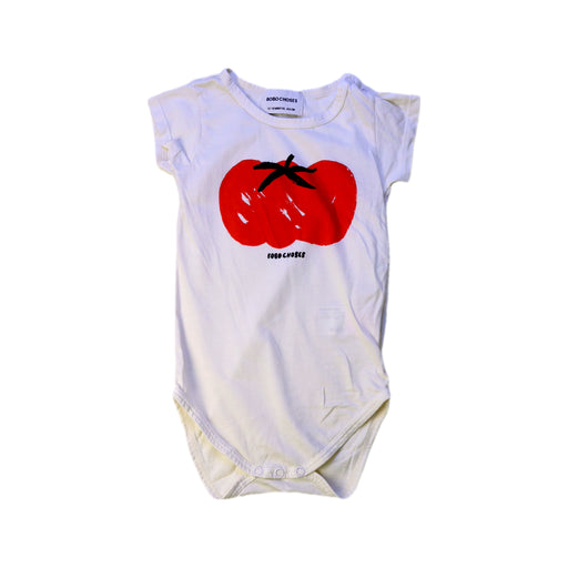 A White Short Sleeve Bodysuits from Bobo Choses in size 12-18M for boy. (Front View)