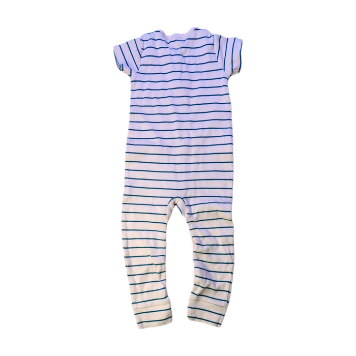 A White Short Sleeve Rompers from Wilson & Frenchy in size 12-18M for neutral. (Back View)