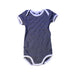 A Navy Short Sleeve Bodysuits from Petit Bateau in size 12-18M for boy. (Front View)