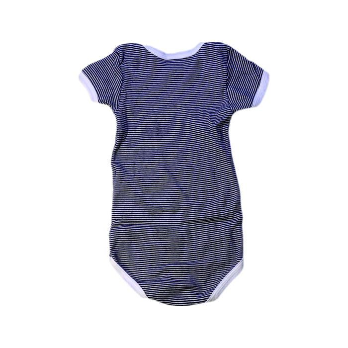 A Navy Short Sleeve Bodysuits from Petit Bateau in size 12-18M for boy. (Back View)
