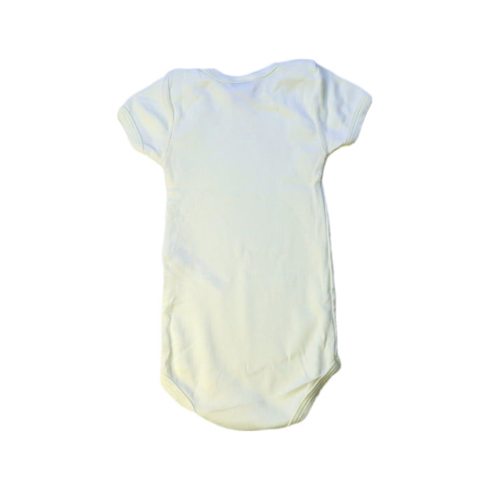 A Ivory Short Sleeve Bodysuits from Petit Bateau in size 12-18M for neutral. (Back View)