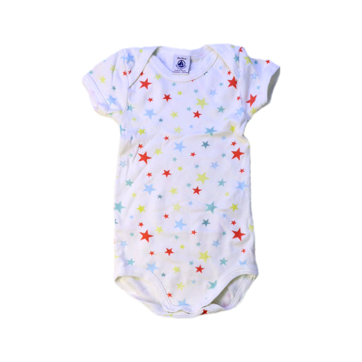 A White Short Sleeve Bodysuits from Petit Bateau in size 12-18M for neutral. (Front View)