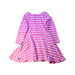 A Pink Long Sleeve Dresses from Petit Bateau in size 3T for girl. (Back View)